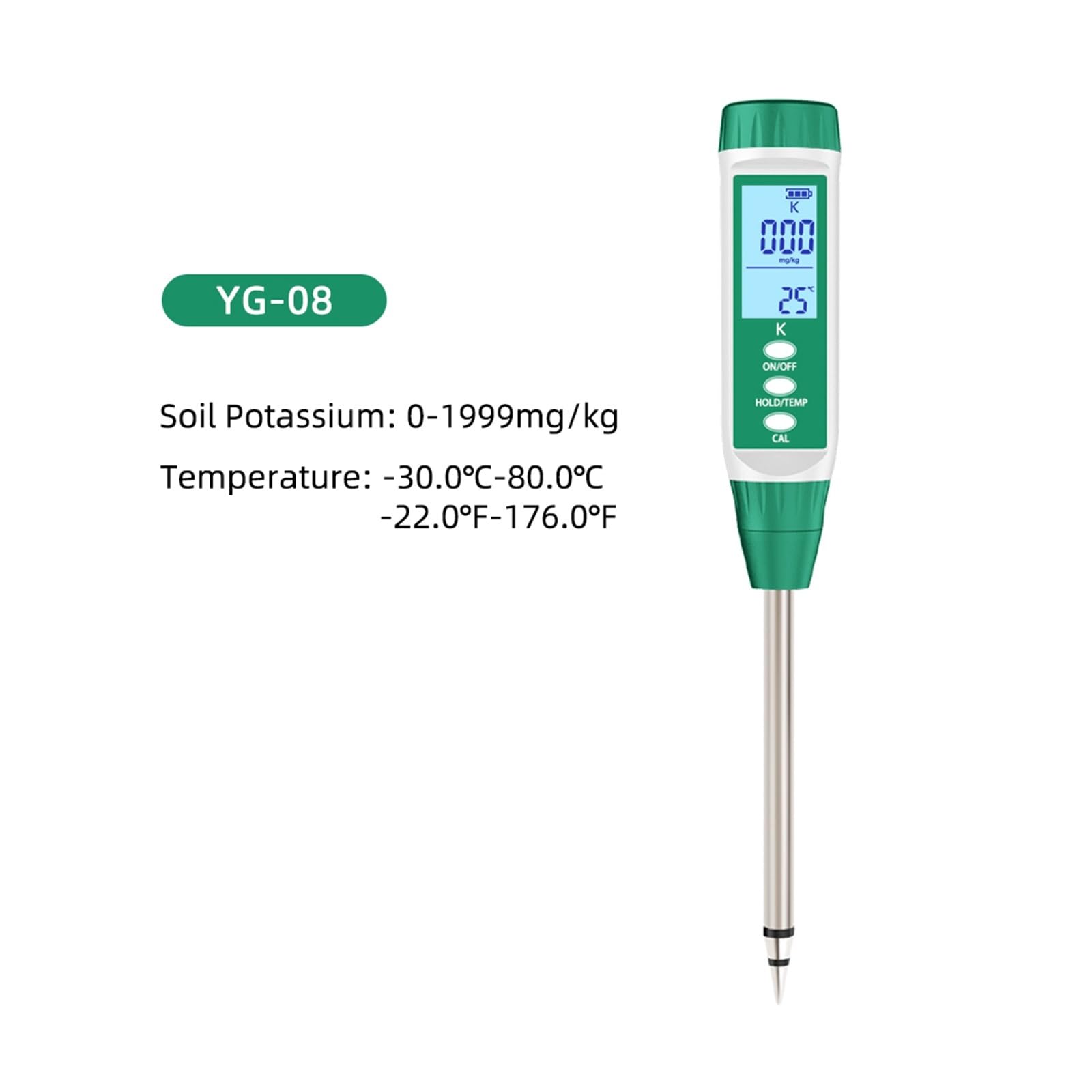Medidor digital de NPK for suelo, analizador nutrientes nitrógeno, fósforo y potasio acción rápida, comprobador fertilidad Agricultura y actividades al aire libre