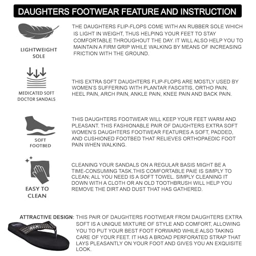 Image of Daughters MCR Healthcare Women's Orthopedic Diabetic Light Weight Soft Footwear /Chappal /Sandals /Slippers for Women