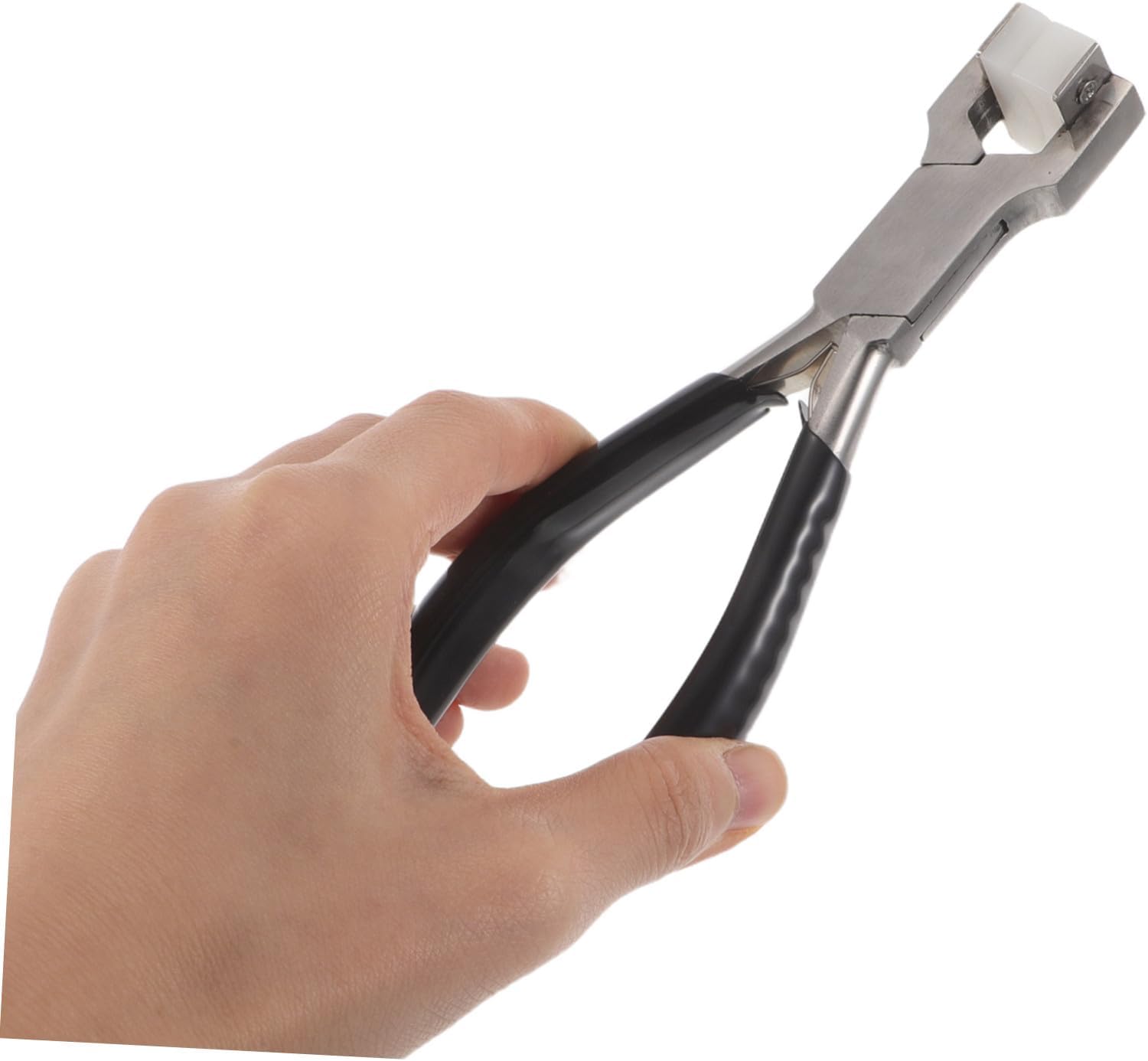 Ergonomic Curved Jewelry Making Pliers for Crafting Sessions and Jewelry Repair, Carbon Steel Metal Bending Tool with Nylon Jaws for Accurate Bends and Smooth Surface