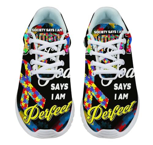 Autism Awareness God Says I Am Perfect Shoes for Women Men Trail Running Casual Fashion Sneakers Slip-on Tennis Shoes