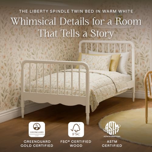Image of NAMESAKE Liberty Spindle Twin Bed in Warm White
