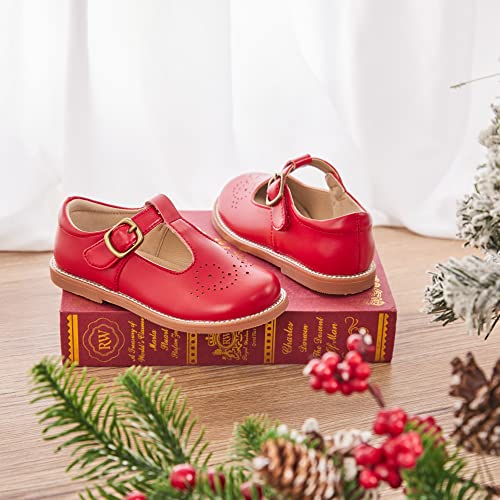 Image of GINFIVE Toddler Girls Mary Jane School Oxford Dress Flat Shoes for Wedding