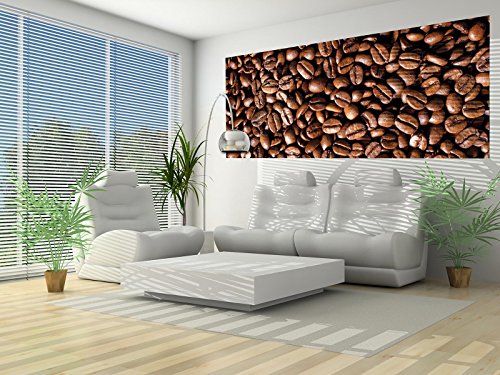 Fototapete Poster Vlies Tapete Kaffeebohnen VEP (250cm. x 104cm.) Photo Wallpaper Mural AMF182VEP Kaffe Duft Kaffeebohnen Tasse Braun