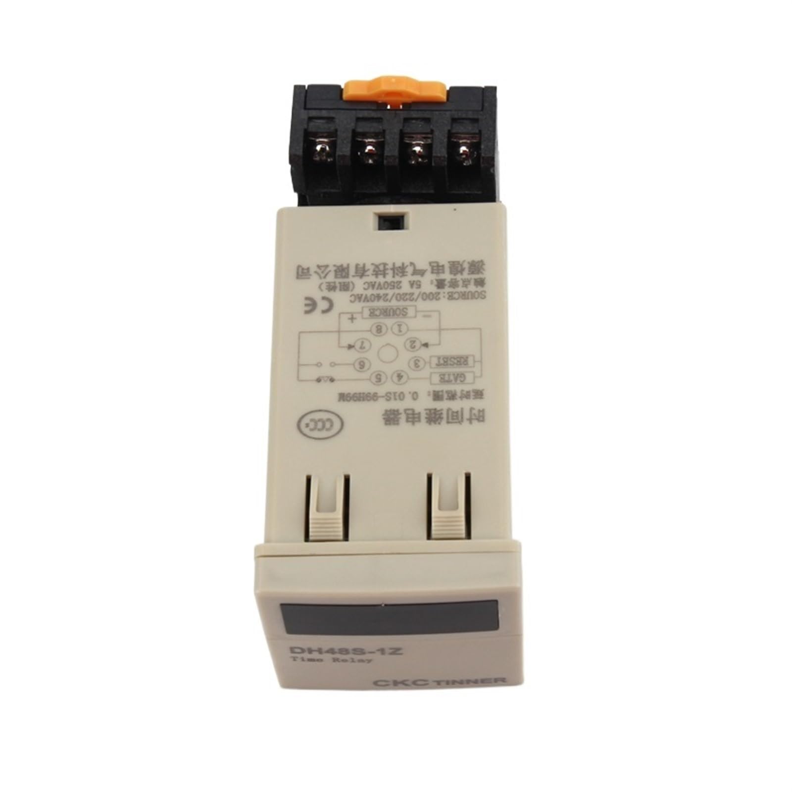 Temporizador programable LED Digital DH48S-1Z, interruptor de relé de tiempo con Base de enchufe, 12V, 24V, 220V, 380V, temporizador de retardo 0,01 S-99H99M(DCAC24V)