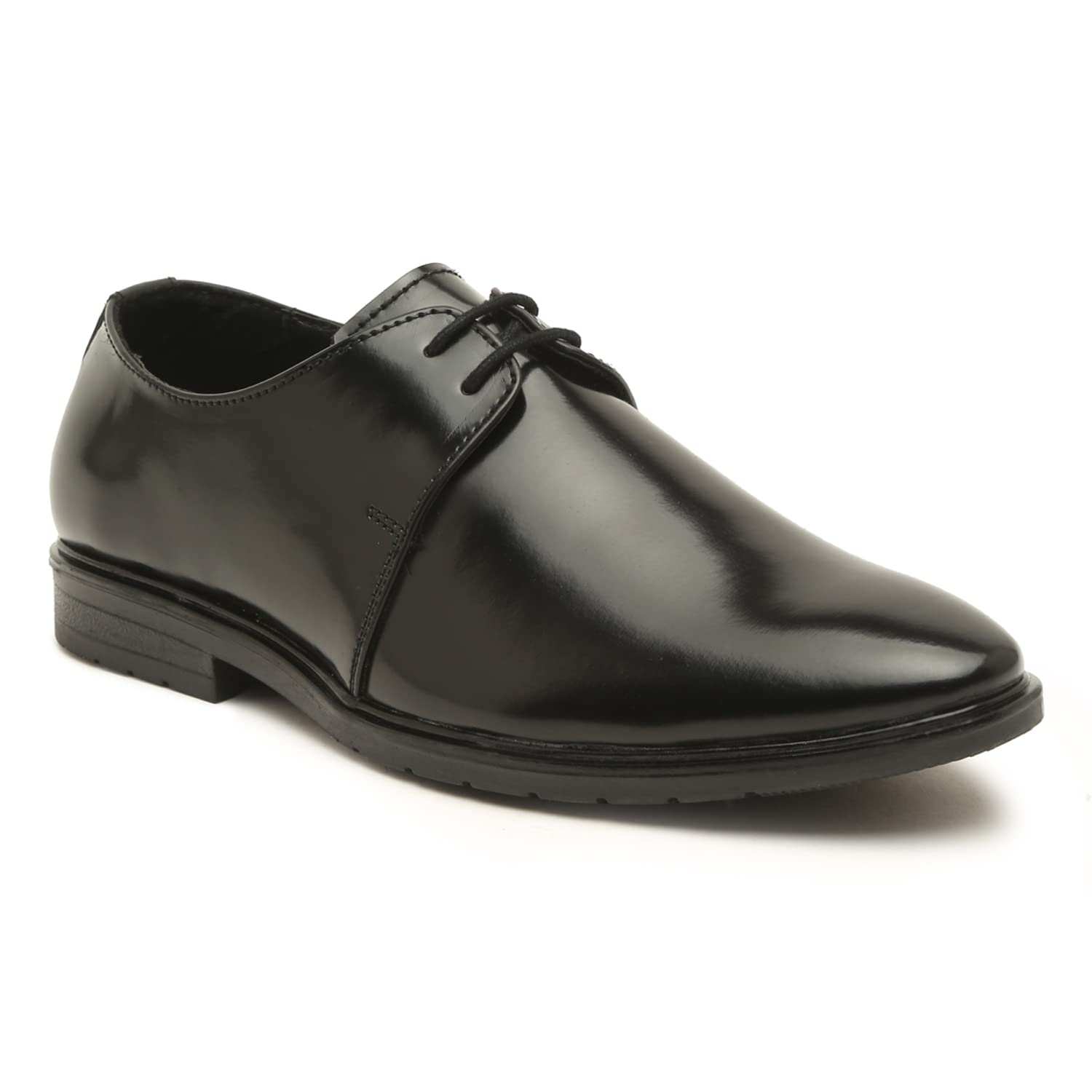 MUTAQINOTI Mens Jet Black Luxury Patent Leather Handmade Derby Shoes for Men Formal 7 UK (MQVXPLJB) (B09YTZM5SC) Amazon Price History, Amazon Price Tracker