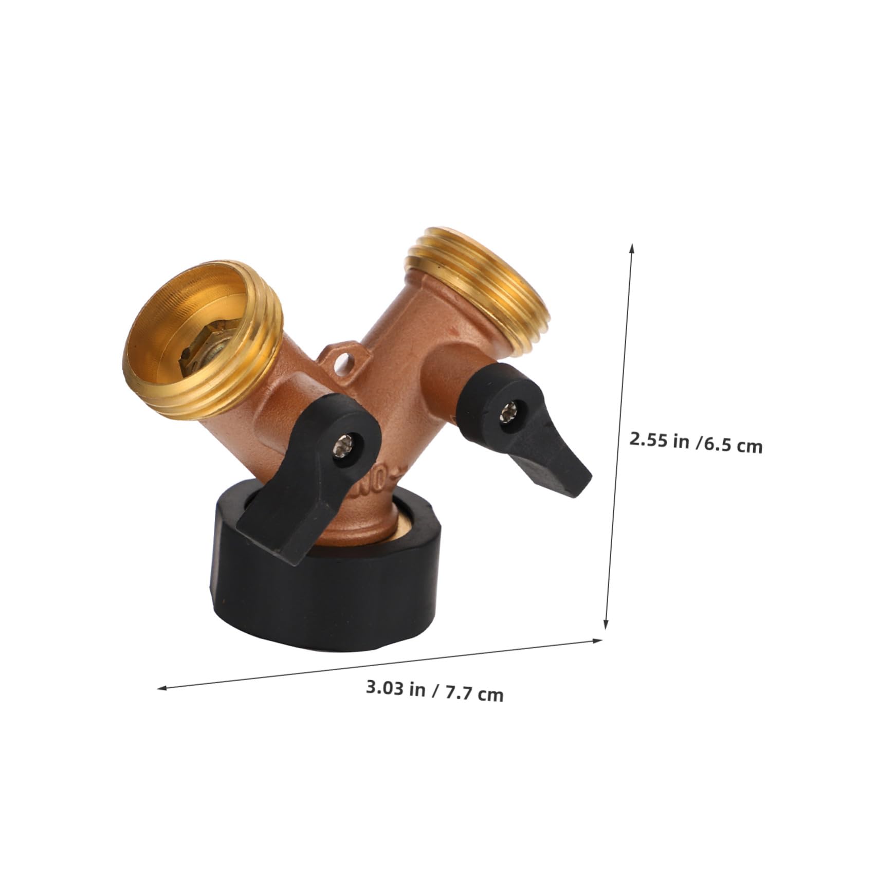 SHINEOFI 2stücke Wege-schlauchverteiler Aus Messing Für Gartenschläuche Schnellkupplungen Mit Tropfbewässerungsfunktion Für Außenwasserleitungen Wasserverteileradapter Für Bewässerungssyste
