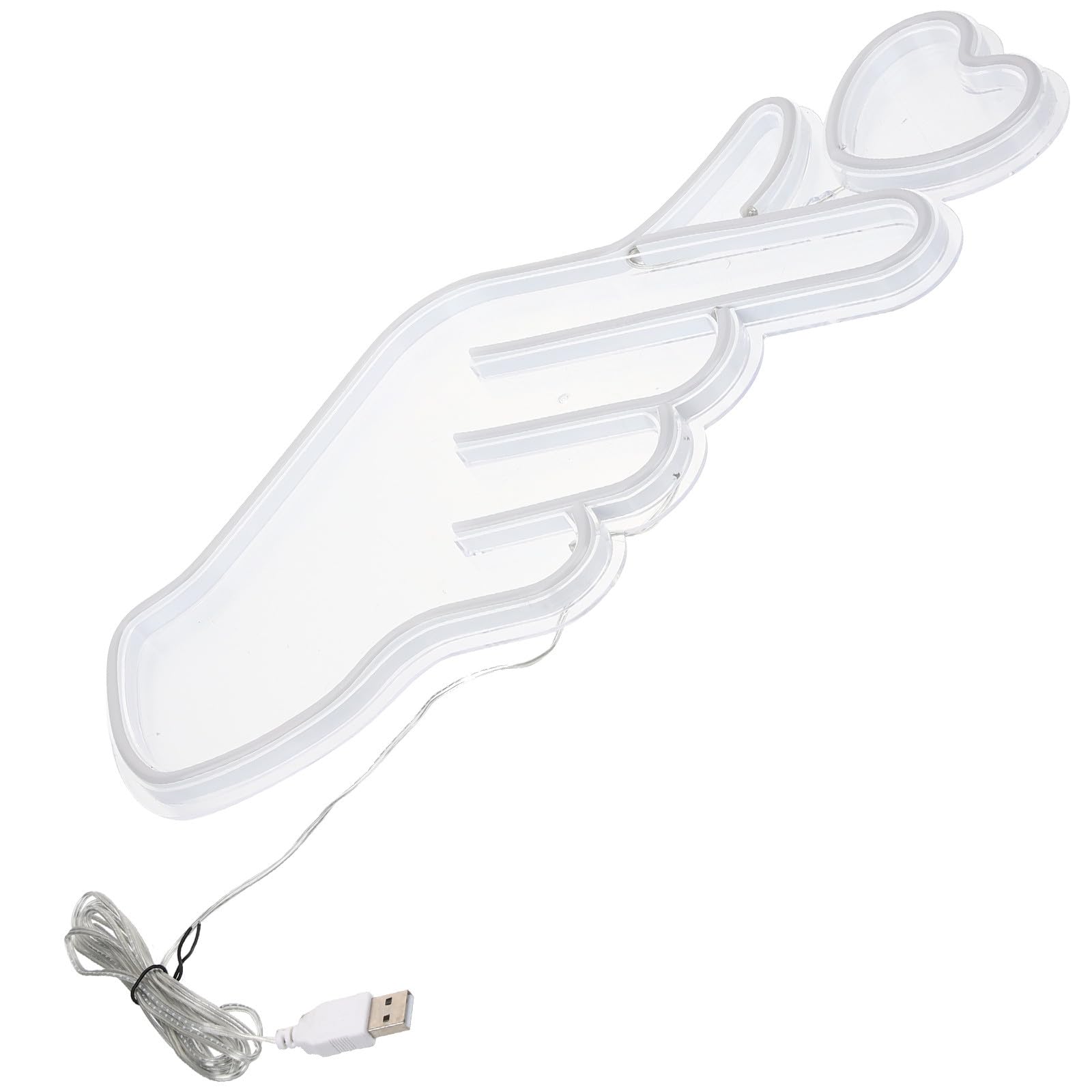 Hängendes LED Neonschild Handgeste Acryl USB Weihnachten Mottoparty