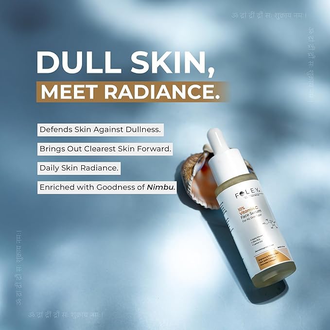 Foley Vitamin C 10% Serum for Face - Brightens Skin, Fades Dark Spots & Acne Marks - With Alpha Arbutin, Ferulic Acid, Zinc PCA - 30ml - Image 2