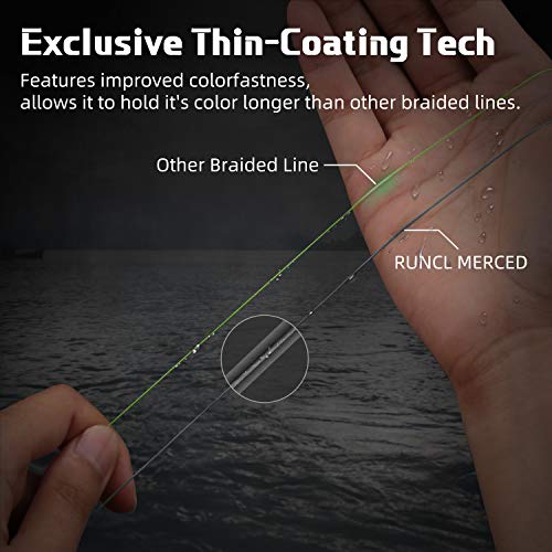 Ligne de pêche tressée 8 brins résistante abrasion nylon mer 1000m