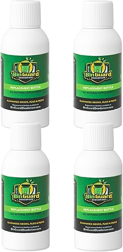 KABIN Binguard - Paquete de 4 botes de basura automáticos desodorantes eliminadores de olores para exteriores desodorizante, contenedor,