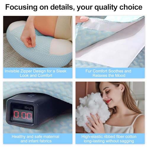Image of Maternity Pillow for Pregnant Women - Pregnancy Pillow for Comfort & Support, Perfect for Side Sleeping, Back Pain Relief, Soft Maternity Pillows for Women