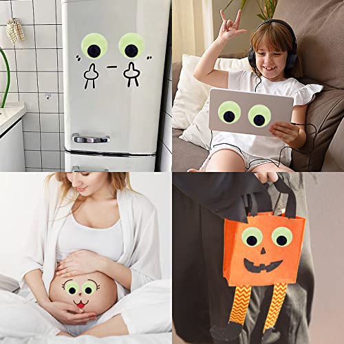 glow in the dark googly eyes - self adhesive craft sticker large sticky eyes in 234 334 434 for diy decoration