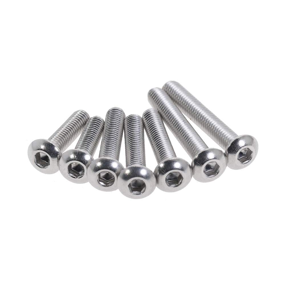 Set di viti autofilettanti, 50 viti a testa cilindrica con cava esagonale, in acciaio inossidabile, viti M3 M4, bulloni per rubinetto (M3,6 mm)