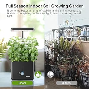 Indoor Garden Growing Systems Self-Watering Plant Pot Smart Gardening System with 17 Watts LED Grow Light Auto Timer Gardening Plant Gifts for Mom Women Plant Pot for vegetables herbs(No Seeds&Soil) Indoor Garden Growing Systems Self Watering Plant Pot Smart Gardening System with 17 Watts LED Grow Light Auto Timer Gardening Plant Gifts for Mom Women Plant Pot for vegetables herbsNo SeedsSoil