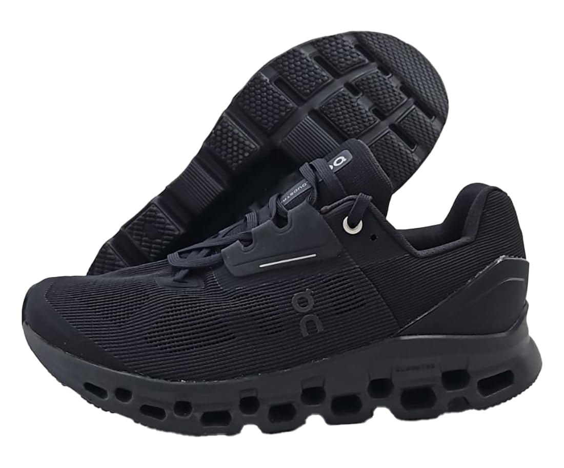 On Cloudstratus Mens Shoes Size 10.5, Color: Black-Black