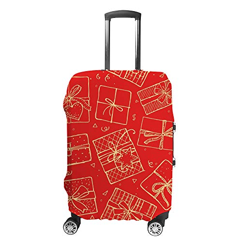 Housse de valise de Noël rouge élastique CHEHONG protège-bagage lavable 18-32 pouces
