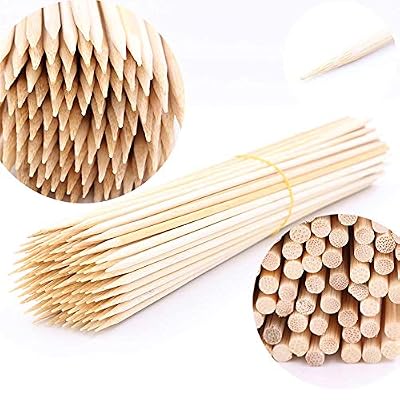 Royals Bamboo Skewers Sticks 12inch, 100pc Frying, Grilling, Roasting Sticks Barbeque Sticks Grilling Skewers Sticks