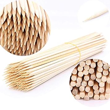 Royals Bamboo Skewers Sticks 12inch - 60pc Frying, Grilling, Roasting Sticks Barbeque Sticks Grilling Skewers Sticks