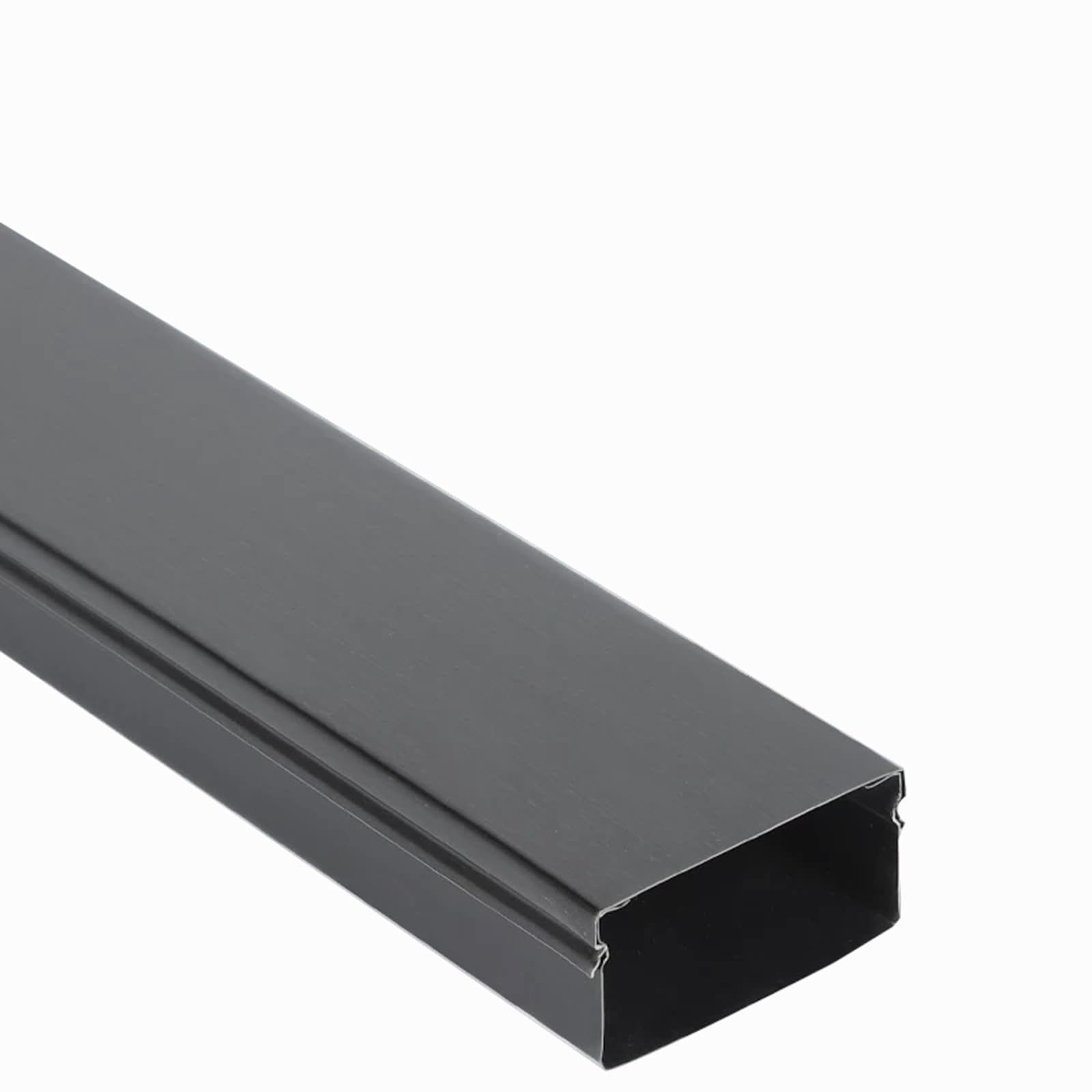 Quadratische Kabelkanäle, schwarze Kabelkanäle, 6 Stück à 1 m