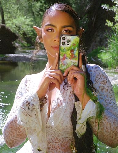 Image of Wildflower Cases - Compatible with iPhone 16 | Protective Black Bumper, 4ft Drop Certified, Women Owned Small Business | Green Forest Aesthetic | Taylor Giavasis Collab - Fairies and Mermaids