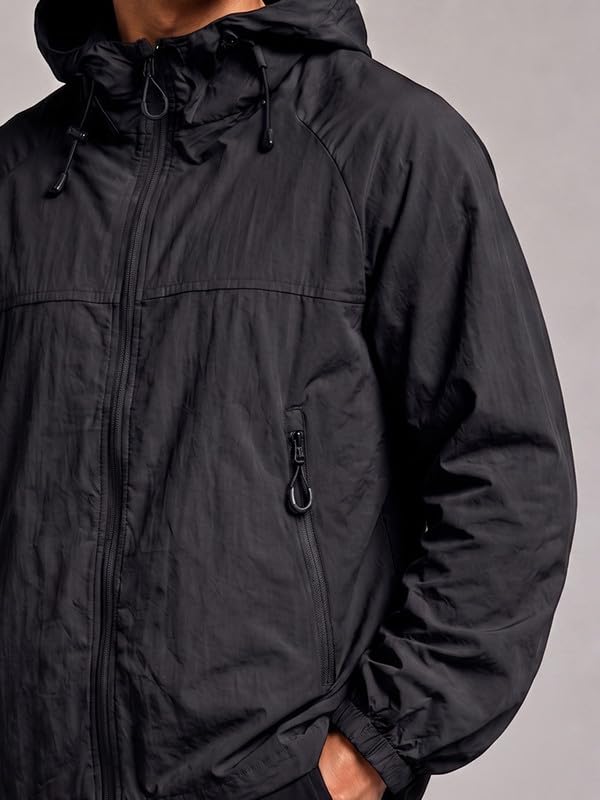 Image of CHKOKKO Sunscreen Jacket For Men With Hood | Advanced Upf 50+ UV Ray Sunblock Sunscreen | Water-repellent Lightweight Nylon Cooling Quick Dry Fabric | Sports Cycling Travel & Dailywear
