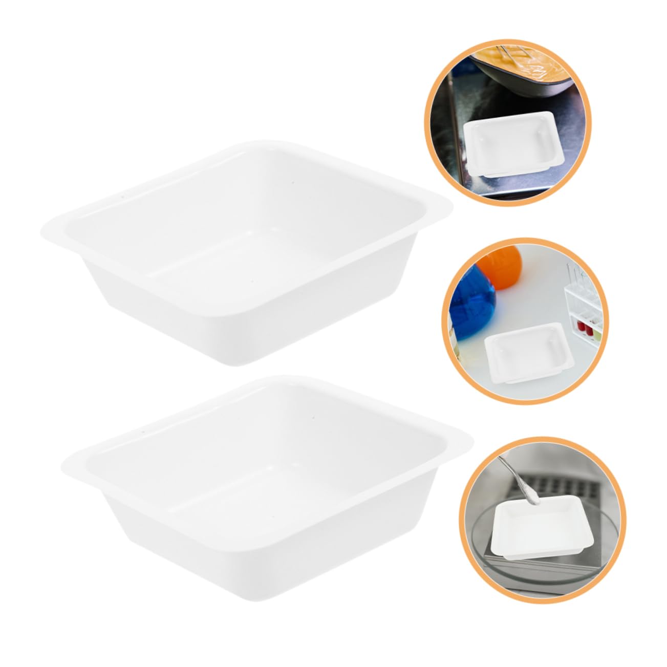 Alipis 10pcs Small Square Weighing Boats Laboratory Sample Dishes Accurate Measurement Trays for Food Scale Container Mini Weigh Boats Weighing for Lab Use