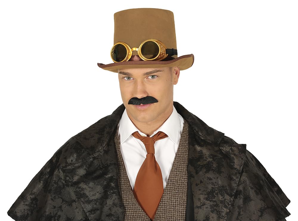 Cylindre Steampunk Guirca Accessoire Chapeau Haut de Forme Marron Taille Unique