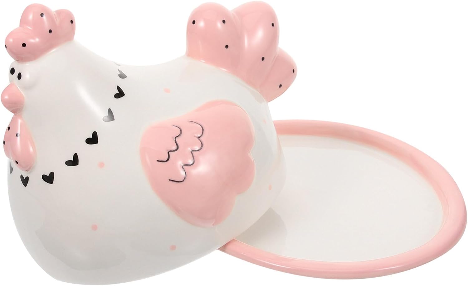 Ciieeo 1 Set Chicken Butter Dish with Lid Easter Animal Covered Butter Dish Ceramic Butter Keepers Butter Containers Butter Box for Kitchen Countertop