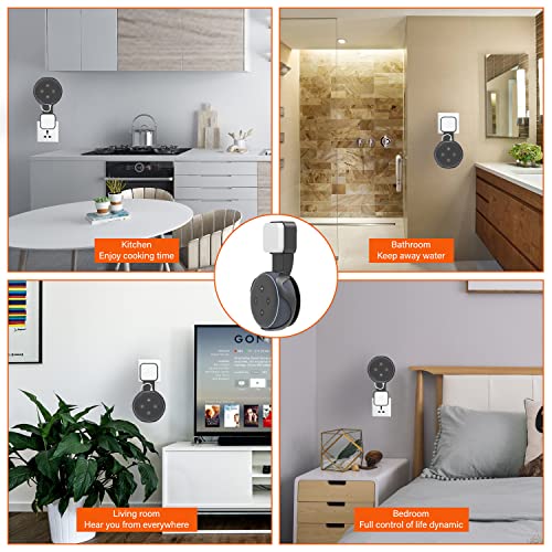 Support mural pour Echo Dot 3 blanc avec gestion de câble intégrée - 5