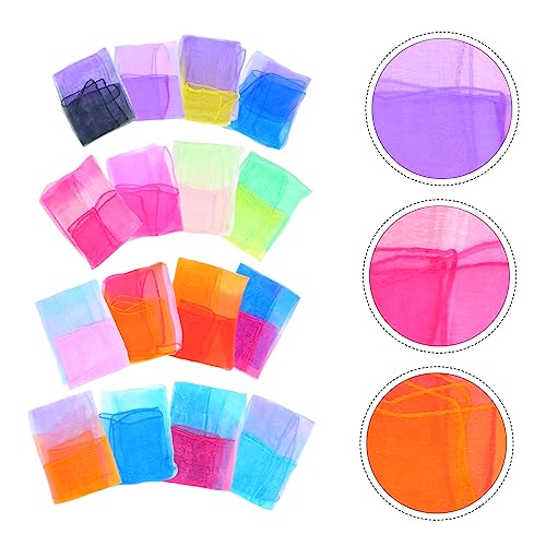 BESPORTBLE 30pcs Boys and Girls Gradient Performance Scarves Soft Scarves for Dance Costume Accessories Bright Colors for Kindergarten and Stage Use3
