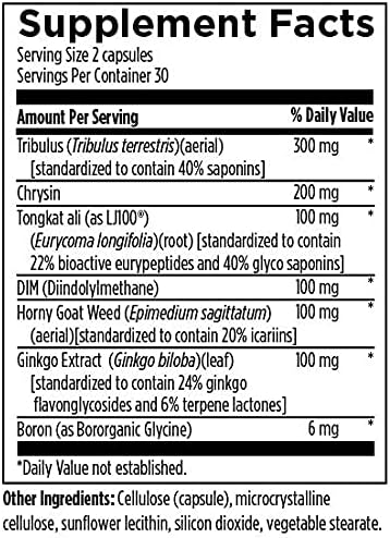 Miniatura 4 de Designs for Health LibidoStim-M - Fórmula para hombres con Tribulus DIM  hierba de cabra cachonda suplemento de hierbas sin OMG  sin gluten para