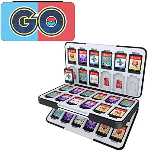 HEIYING Game Card Case for Nintendo Switch&Switch OLED,Customized Pattern Switch Lite Game Card Case with 48 Game Card Slots and 24 Micro SD Card Slots.