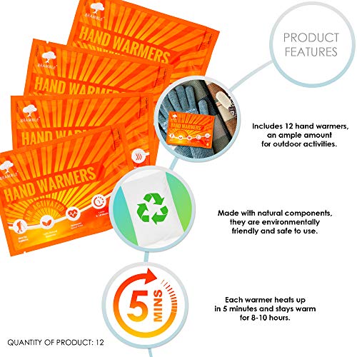 Bramble - Pack of 12 hand warmers - lasts up to 10 hours - self-adhesive and air-activated - Image 7