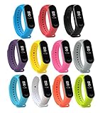 DingTool Compatible Xiaomi Mi Band 3 Bands, Replacement Wristband Strap Accessories for Xiaomi Mi Band 3 Smart Watch Bracelet (color1)