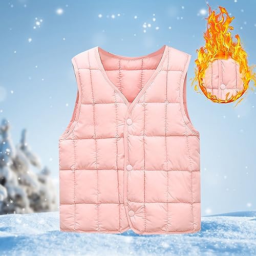 Toddler Boys Girls Down Vest Coat Front Buckle Solid Color Children's Jacket Vest Warm Comfort Shirts Casual Clothes2