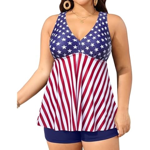 Aqua Eve Plus Size Tankini with Shorts Cover