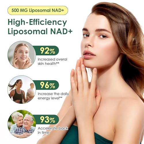 nad supplement liposomal nad supplement with resveratrol high absorption nad booster for men and women cellular energy and vitality 120 capsules anti-aging support