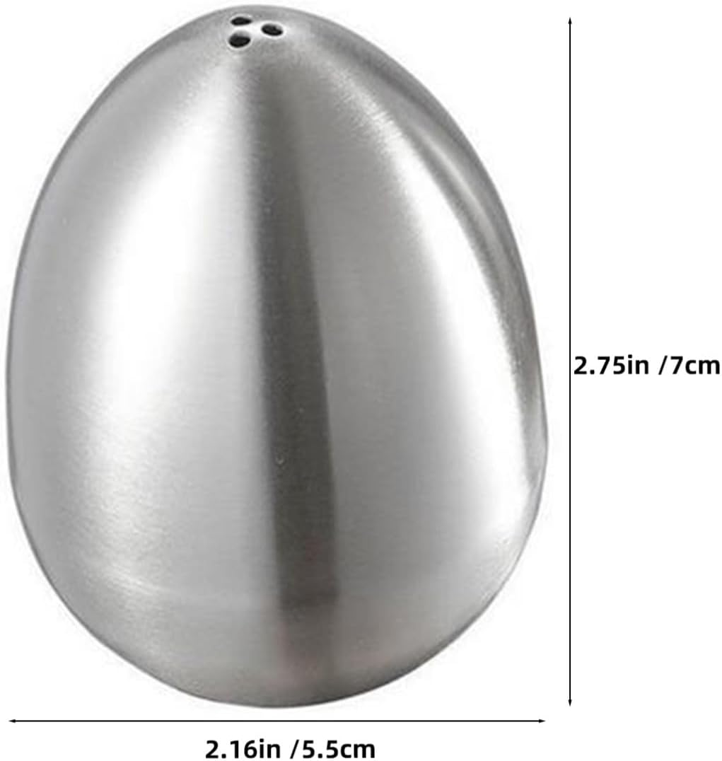 Stainless Steel Egg Shaped Seasoning Shaker Pepper Sugar Spices Container Kitchen Supplies Rustproof