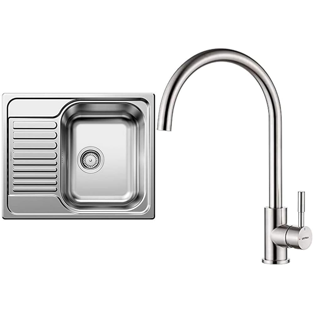 Évier de cuisine BLANCO Tipo 45 S Mini en acier inoxydable avec mitigeur