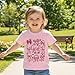 Toddler Girls Bow Letters T Shirt Top Cute Short Sleeve Little Girls Summer Clothes 1-6 Years Old (Pink, 4-5 Years)