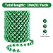 Craft Pearl 33 Feet Pearl Beads Garland for Christmas Tree, 10MM Green Faux Pearls Strings Bead Roll Strand for Wedding Party Christmas Tree Decoration