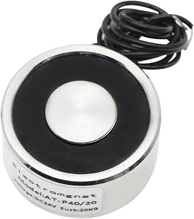 250N 55LB/20Kg Solenoid Lifting Cylinder Electromagnet Suction Holding Sucker Round Electric Magnet 40 x 20mm-DC24V