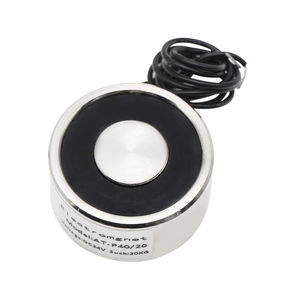 80 x 38mm DC24V Suction Holding Sucker Round Solenoid Lifting Cylinder Electric Magnet Suck:100KG