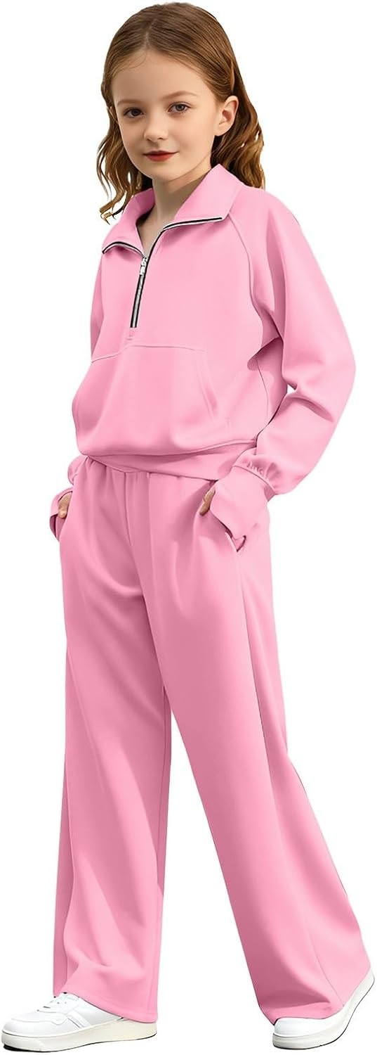 Baby Clothes For Girls Boy Sweatsuit Toddler Solid Color Hoodie And Sweatpants Outfit