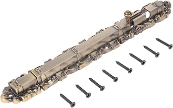 Cerradura de puerta con cerrojo deslizante, cerrojo de puerta, pestillo de puerta de cobre rojo, aleación clásica europea, decoración Vintage, puertas de madera/Metal, ventana de 150-250mm ( Color : M