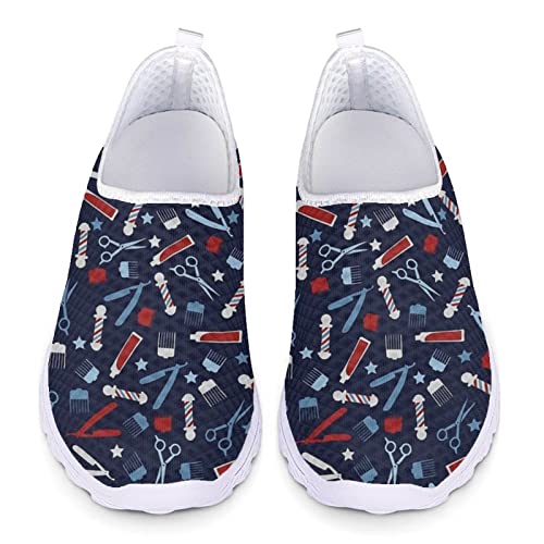 SCRAWLGOD Sapatilhas desportivas femininas de malha respirável sapatos de treino sapatos de deslizamento em mocassins desportivos, Equipamento de cabeleireiro