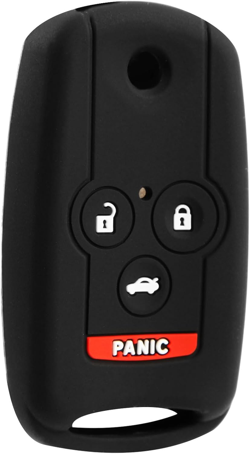 USARemote Keyless Entry Remote Key Fob Cover Silicone Rubber Skin 4-Button Flip Replacement for Acura TL TSX MDX RDX ZDX (MLBHLIK-1T, OUCG8D-439H-A, N5F0602A1A)