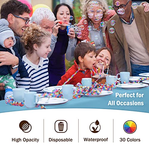 Image of Party Solids Sky Blue Rectangular Plastic Tablecloth - 54x108 Inch, Pack of 24
