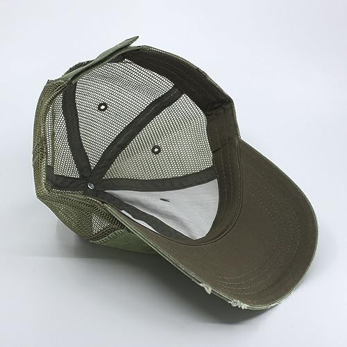 Image of The Vintage Year Distressed Cotton Unstructured Soft Mesh Breathable Adjustable Dirty Wash Dad Hat Trucker Baseball Cap