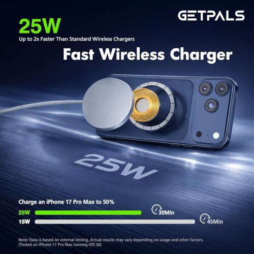 Image of 25W Magnetic Portable Fast Wireless Charging Pad for Apple iPhone Series